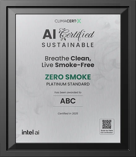 zero smoke Certificate image